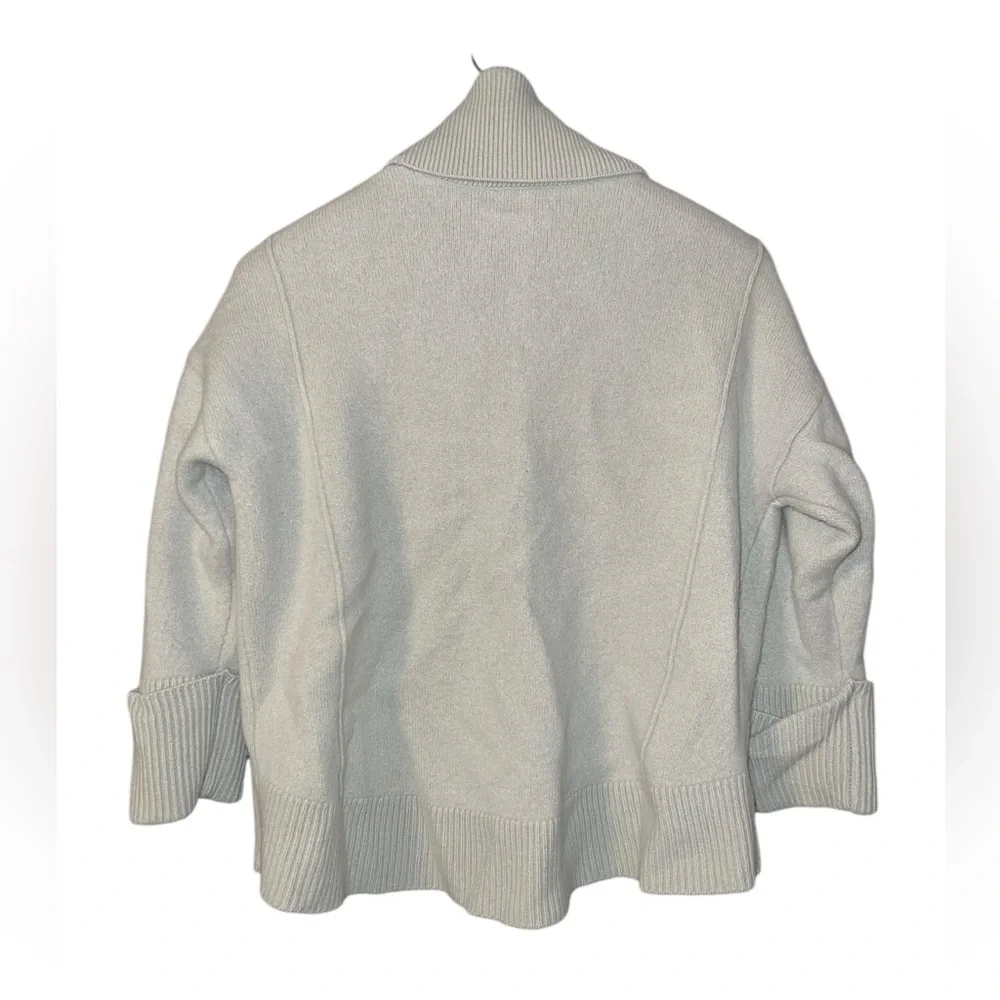 Reiss Turtleneck Cowl Ivory Wool Cropped Sweater_2